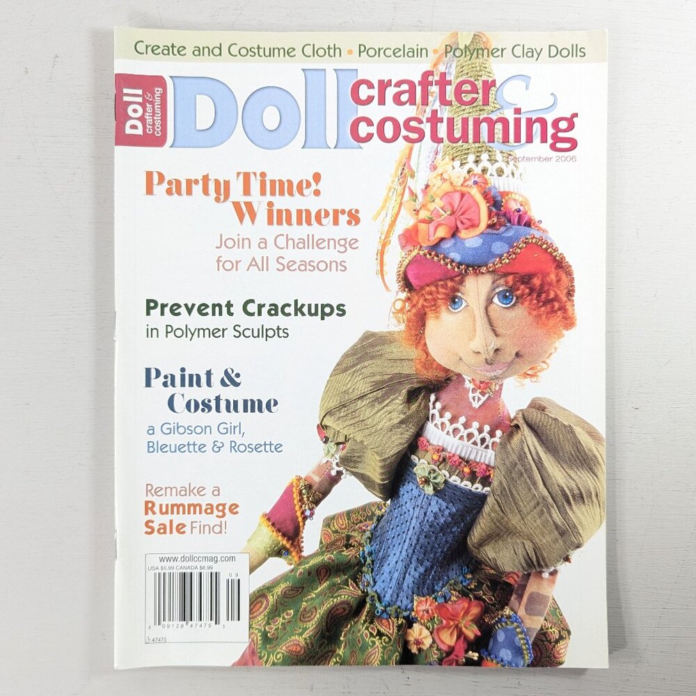 Doll crafter and costuming magazine SEPT 2006, doll making magazine